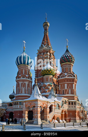 St Basile, la Place Rouge Moscou Banque D'Images