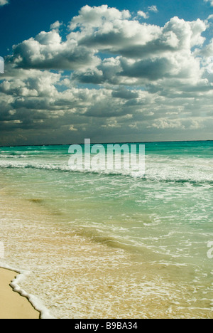 Plage de Playacar, Playa del Carmen, péninsule du Yucatan, Mexique Banque D'Images