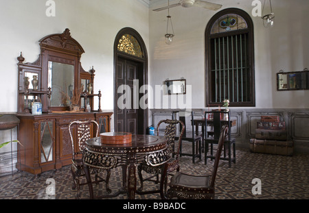 L'intérieur, Cheong Fatt Tze Mansion, Penang, Malaisie Banque D'Images