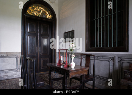 L'intérieur, Cheong Fatt Tze Mansion, Penang, Malaisie Banque D'Images