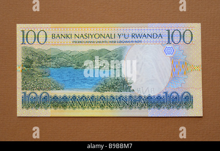 Rwanda 100 Franc Cent Bank Note Banque D'Images