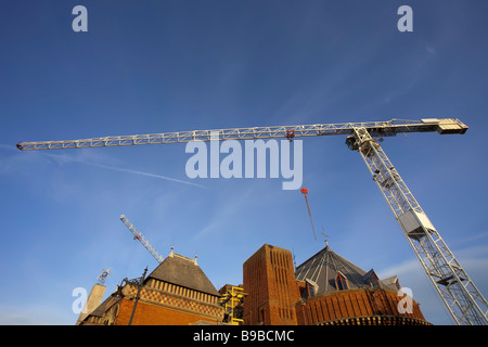 Chantier avec grue Banque D'Images