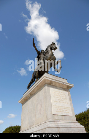 Statue de Louis XIV, Place du Peyrou, Montpellier, France Banque D'Images