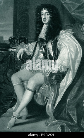 Charles II 1630 1685 Roi d'Angleterre Ecosse Irlande Banque D'Images