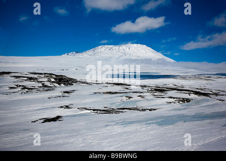 L'antarctique Mont Erebus à partir de l'antenne de l'air Banque D'Images