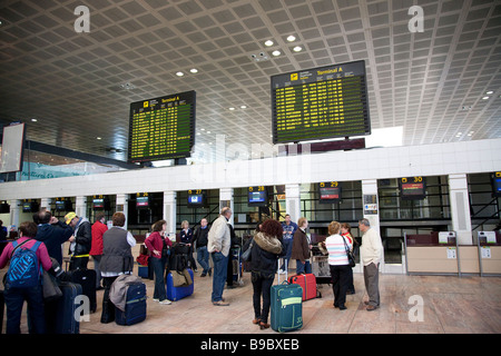 L'aéroport de Barcelone, Espagne Terminal Banque D'Images