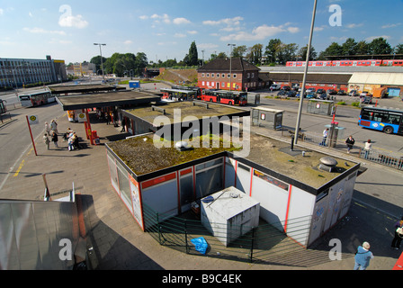 Le terminal de bus de Bergedorf, Hambourg avant la reconstruction en 2007. Banque D'Images