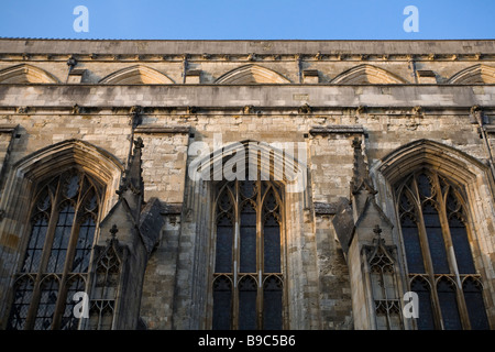 L'architecture gothique de la cathédrale de Winchester. Banque D'Images