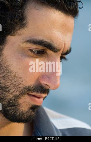 Portrait d'un jeune homme du Moyen-Orient avec une barbe Beyrouth Liban Moyen-Orient Asie Banque D'Images