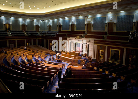 24 février 2009 Washington D C La Chambre Chambre de la United States Capitol Building après que le président américain Barack Obama s adresse t Banque D'Images