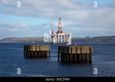 Platfrom à Invergordon, Estuaire de Cromarty, dans le nord de l'Ecosse, Royaume-Uni Banque D'Images