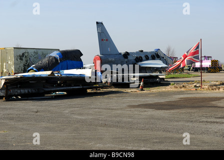 Ancien R.A.F Binbrook'Lighning Jet'. Banque D'Images