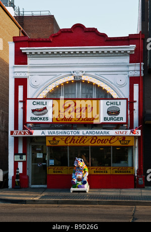 Ben's Chili Bowl A WASHINGTON DC vue depuis les années 1960. Banque D'Images