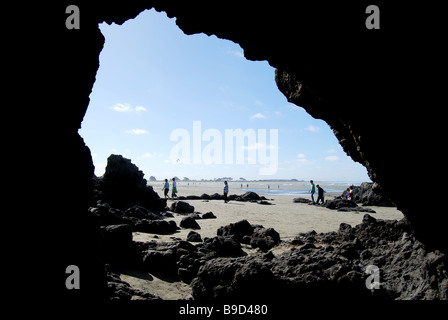 Grotte Rock, Sumner, Sumner, Christchurch, Canterbury, île du Sud, Nouvelle-Zélande Banque D'Images