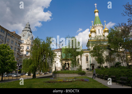 L'église russe Saint-nicolas Sofia Bulgarie Banque D'Images