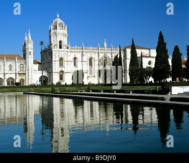 Le Mosteiro dos Jeronimos, Monastère des Hiéronymites, la fin de la période gothique, Belém, Lisbonne, Portugal Banque D'Images