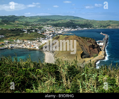 Horta sur l'île de Faial, Açores, Portugal Banque D'Images