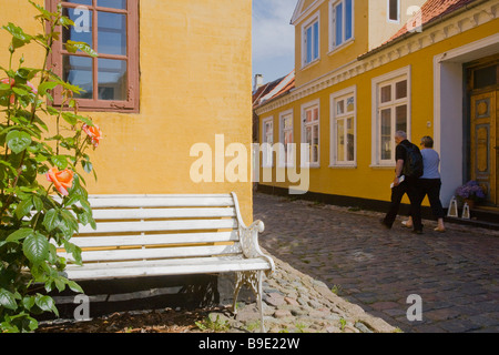 Centre historique vieille ville AErøskøbing ærø ile de la Fionie Danemark Banque D'Images