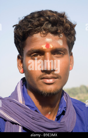 Portrait d'un sadhu, Hampi, Karnataka, Inde Banque D'Images