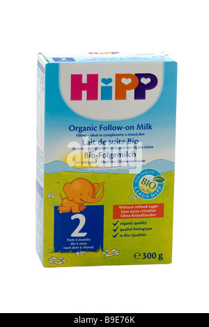 Hipp organic baby food and drink préservé sélection Mather pot verre de thé soins bébés sains légumes végétarien contenant l'enfance Banque D'Images