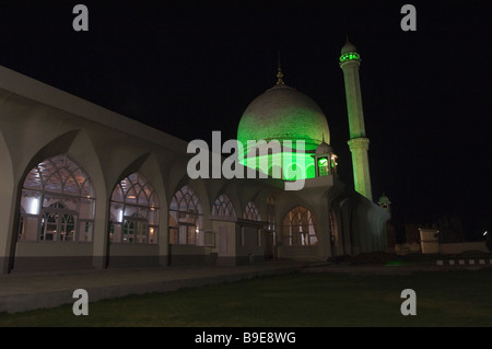 Mosquée bleue, mosquée Hazratbal, Dal Lake, à Srinagar, Jammu-et-Cachemire, l'Inde Banque D'Images