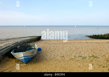 La plage de galets à Whitstable, Kent Banque D'Images