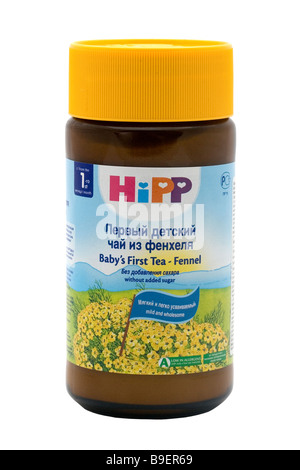 Hipp organic baby food and drink préservé sélection Mather pot verre de thé soins bébés sains légumes végétarien contenant l'enfance Banque D'Images