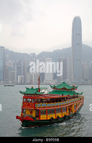 Bateau d'excursion à Hong Kong, Chine Banque D'Images