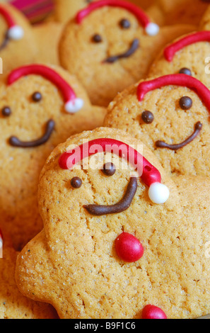 Santa Claus gingerbread biscuits Banque D'Images