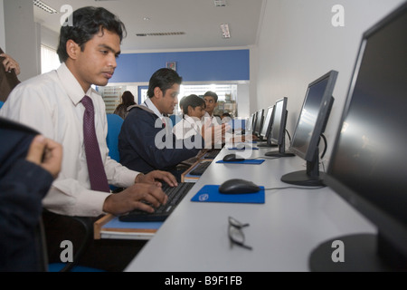 L'Inde Bangalore Bangaluru Ramaiah Institute of Management Studies classe informatique Banque D'Images