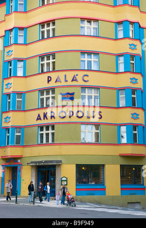 Palac Akropolis concert hall extérieur en Zizkov de Prague République Tchèque Europe Banque D'Images