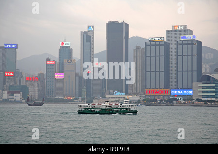 Bateau d'excursion à Hong Kong, Chine Banque D'Images