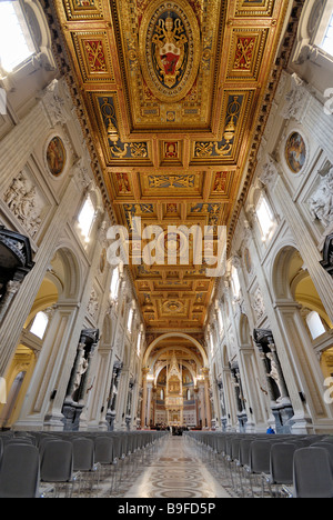 Les gens de basilique, Saint Jean de Latran, la basilique de Rome, Latium, Italie Banque D'Images