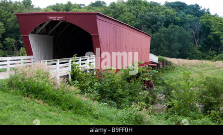 Pont couvert Roseman Comté de Madison Iowa USA Banque D'Images