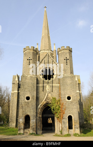 Abney Park Chapelle Abney Park Cemetery Stoke Newington Hackney London England UK Banque D'Images