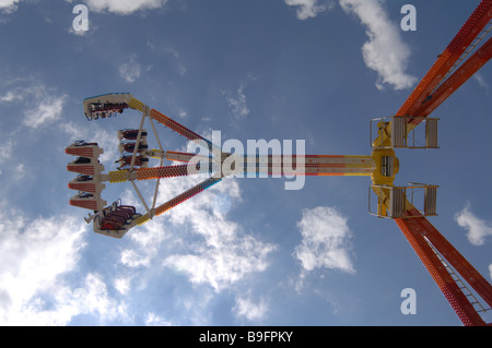 Spinning amusement park ride au Dutchess County Fair Prague New York Banque D'Images