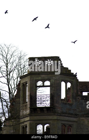 Ruines de Guy's House Cliffe, Warwick, Warwickshire, England, UK Banque D'Images