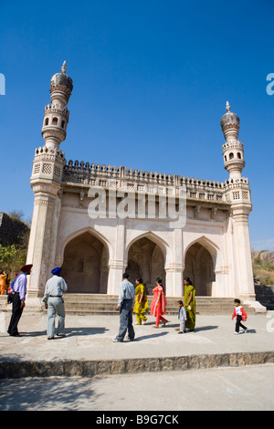 Inde Hyderabad Golconda fort mosquée Ibrahim Banque D'Images