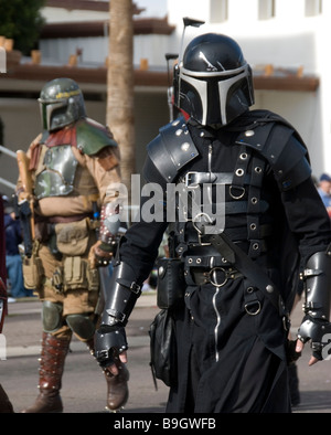 Fiesta Bowl Parade à Phoenix, Arizona, USA avec Star Wars - Darth Vader. Banque D'Images