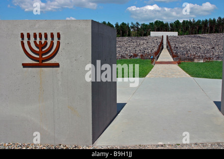 Entrée au camp d'extermination de Belzec site commémoratif de la première les camps d'extermination nazi Banque D'Images
