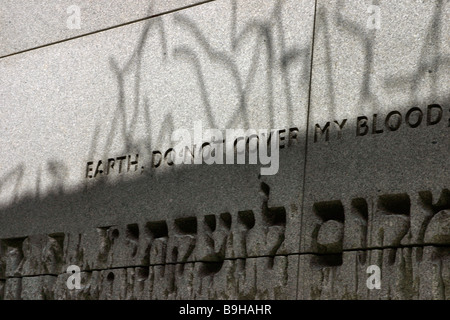 Citation de Job Center de camp d'extermination de Belzec sight first memorial de camps d'extermination nazi Banque D'Images