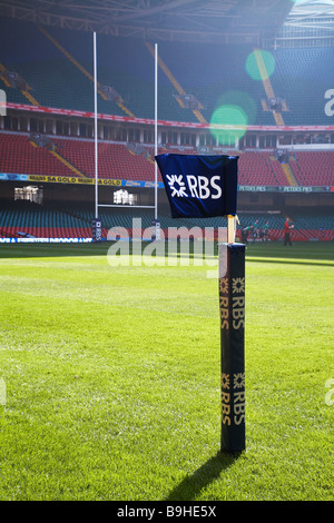 L'intérieur de la Principauté stadium, anciennement connu sous le nom de Millenium Stadium. Banque D'Images