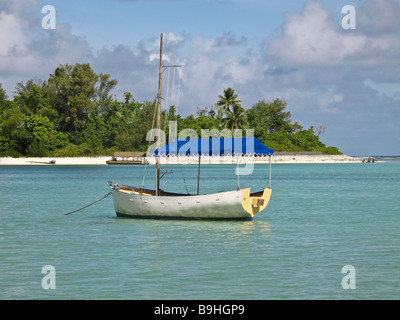 Voilier Lagoon Muri sur Rarotonga iles Cook Banque D'Images