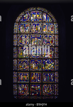 La Cathédrale de Canterbury Le Mans pauvres Bible fenêtre aucune 1 Banque D'Images