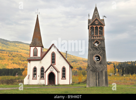 Eglise Saint-Paul, Kitwanga par l'autoroute 16, de la Colombie-Britannique, Canada, Amérique du Nord Banque D'Images