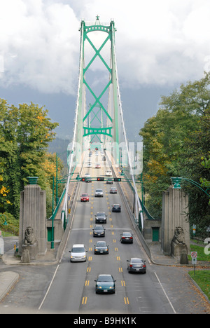 Les Lions Gate Bridge, Vancouver, British Columbia, Canada, Amérique du Nord Banque D'Images