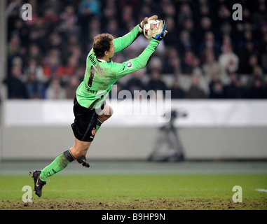 Jens Lehmann, gardien de but, le VfB Stuttgart, la sauvegarde d'une tourné Banque D'Images