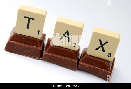 Image générique pour illustrer l'idée que le Royaume-Uni devrait introduire une taxe sur le chocolat pour tenter de lutter contre l'obésité Banque D'Images