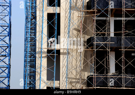 Site de construction à Abuja, Nigeria, Afrique Banque D'Images