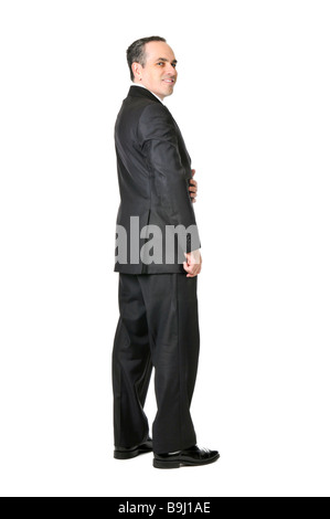 Portrait d'un costume isolé sur fond blanc Banque D'Images